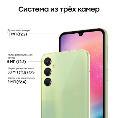 Смартфон Samsung Galaxy A24 4/128 Гб зеленый купить по привлекательной цене 19 500 ₽ - вид 23 миниатюра